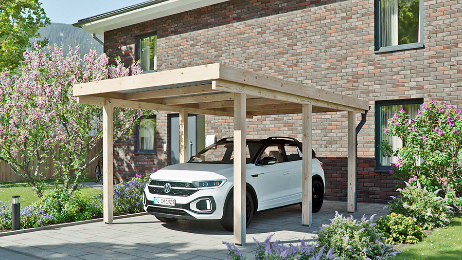 Carport 310 &times; 510 cm in L&auml;rche