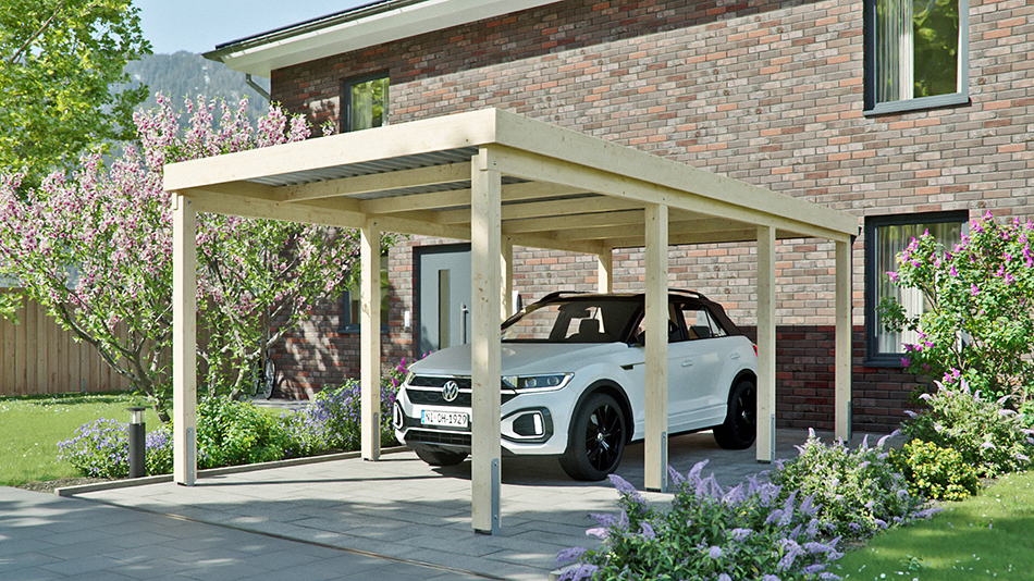 Carport 310 &times; 600 cm in Fichte