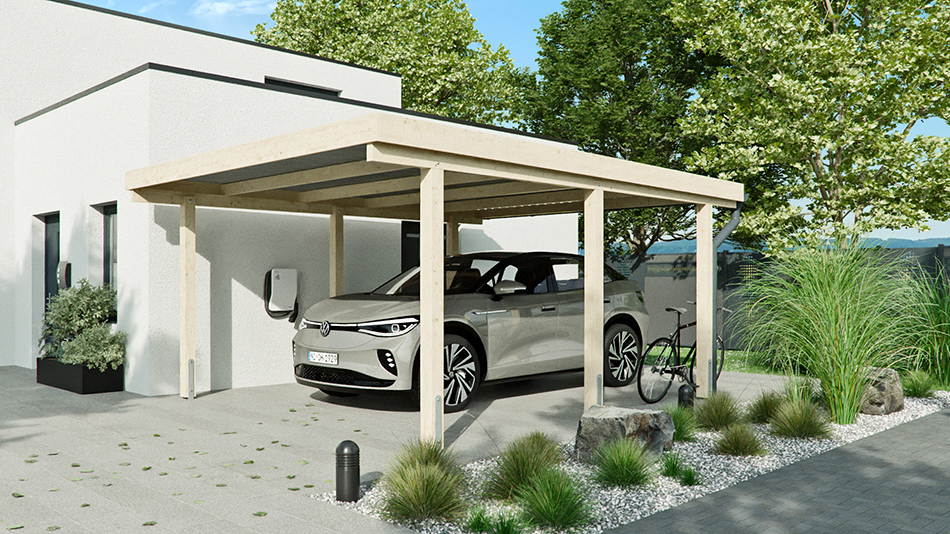 Carport 410 &times; 510 cm in Fichte