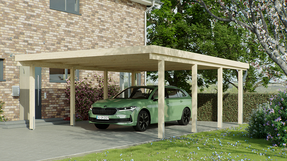 Carport 510 &times; 700 cm in Fichte