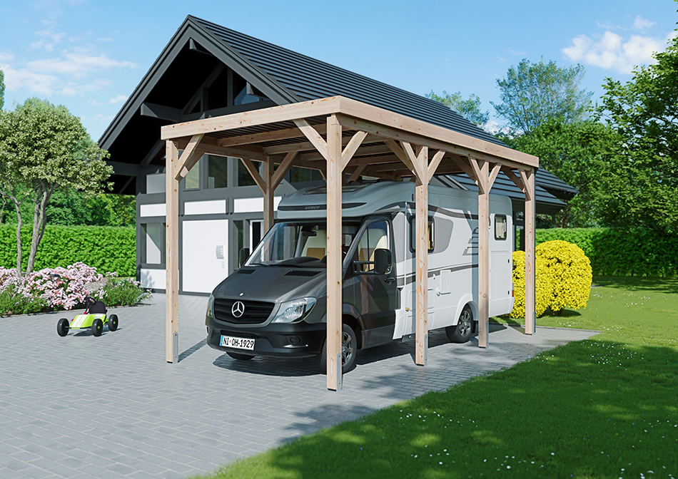 Wohnmobil-Carport 310 &times; 600 cm in L&auml;rche