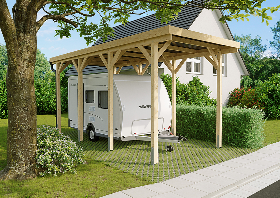 Wohnmobil-Carport 310 &times; 700 cm in Fichte