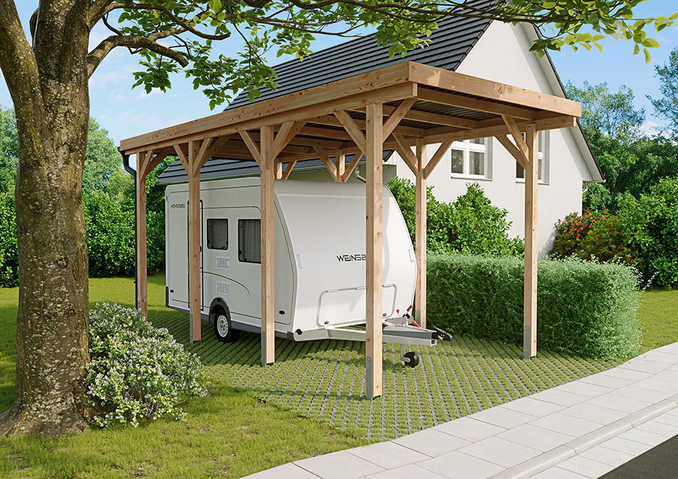 Wohnmobil-Carport 310 &times; 700 cm in L&auml;rche