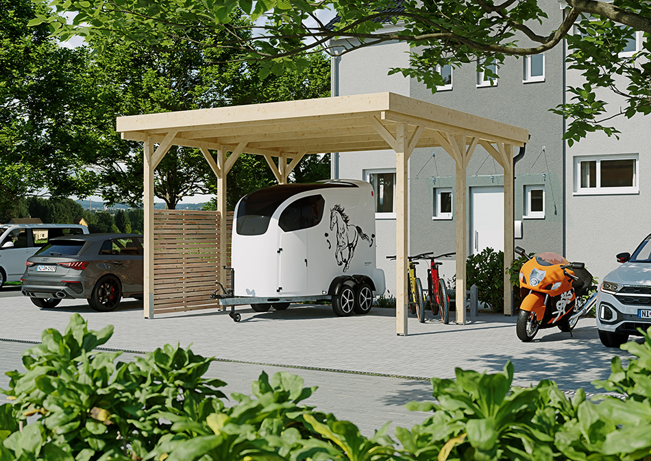 Wohnmobil-Carport 510 &times; 510 cm in Fichte