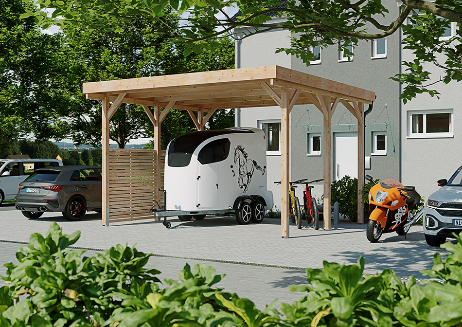 Wohnmobil-Carport 510 &times; 510 cm in L&auml;rche