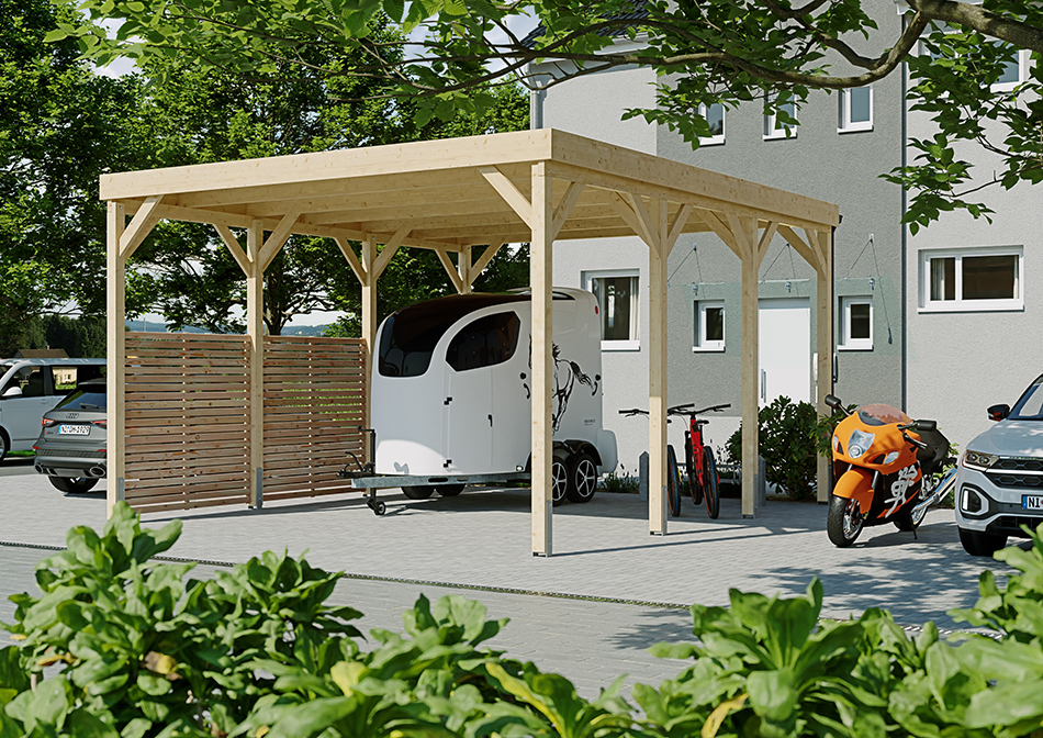 Wohnmobil-Carport 510 &times; 600 cm in Fichte