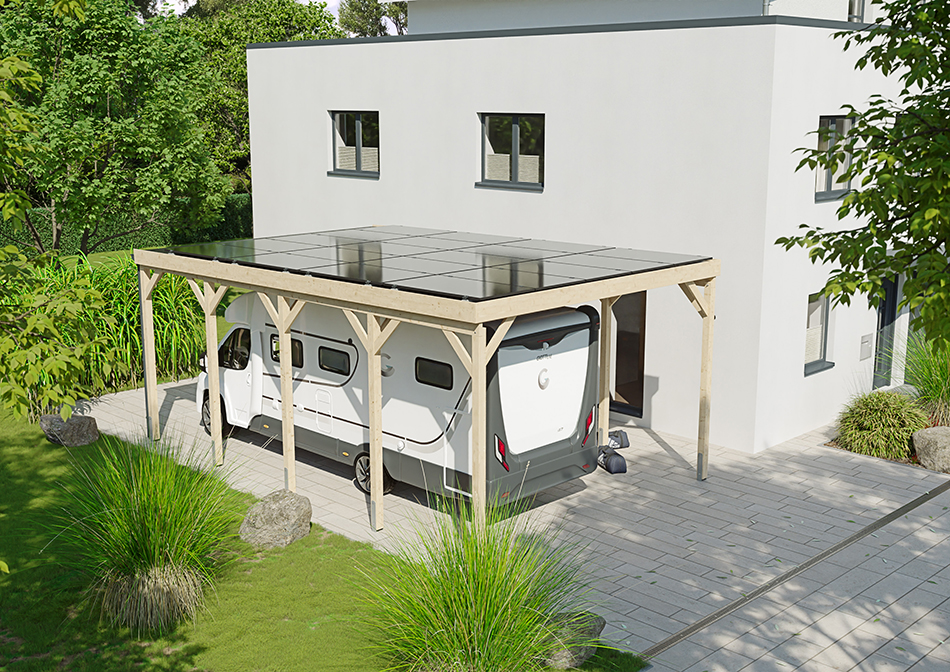 Wohnmobil-Carport 510 &times; 800 cm in Fichte