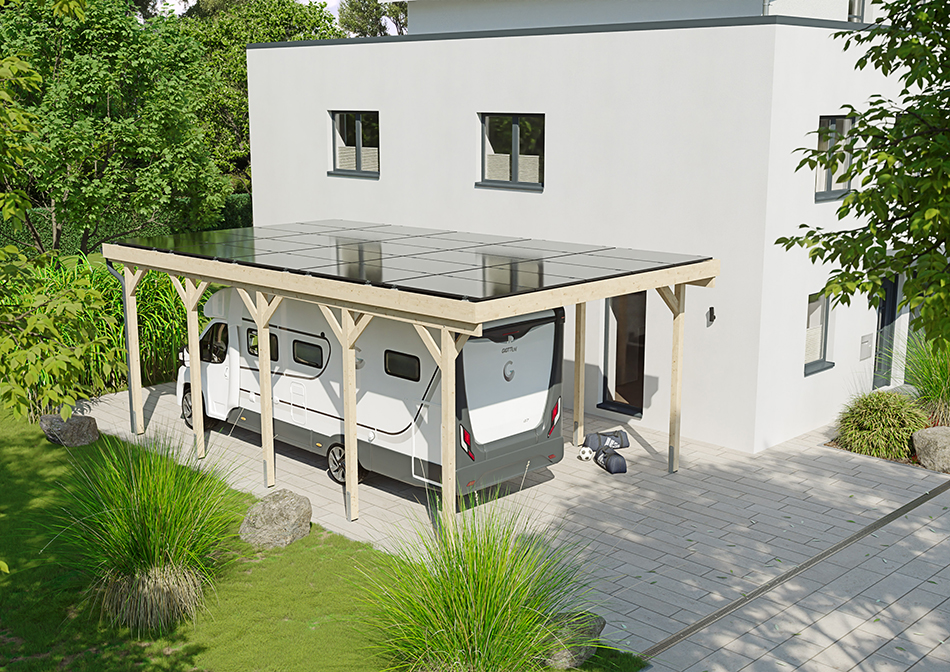 Wohnmobil-Carport 510 &times; 900 cm in Fichte